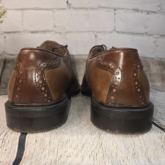 FLORSHEIM MENS BROWN LEATHER OXFORD DRESS SHOE LACE UP SIZE 11 main image 8